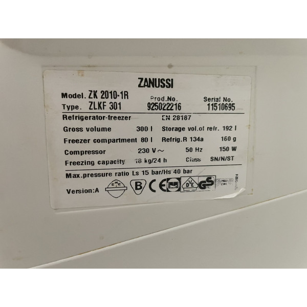 Zanussi ZLKF 301 - kombinált hűtő Zanussi ZLKF 301 - kombinált hűtő
